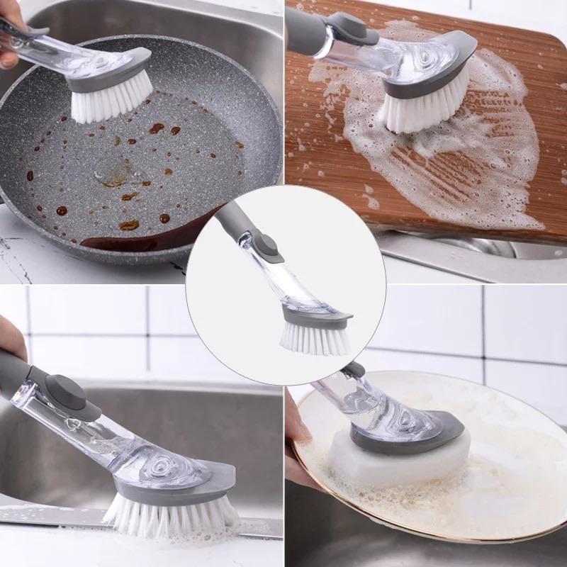 2-in-1 Soap Dispensing Dish Cleaning Brush