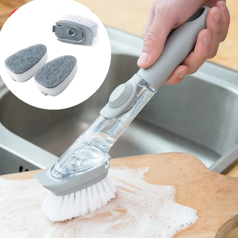 2-in-1 Soap Dispensing Dish Cleaning Brush