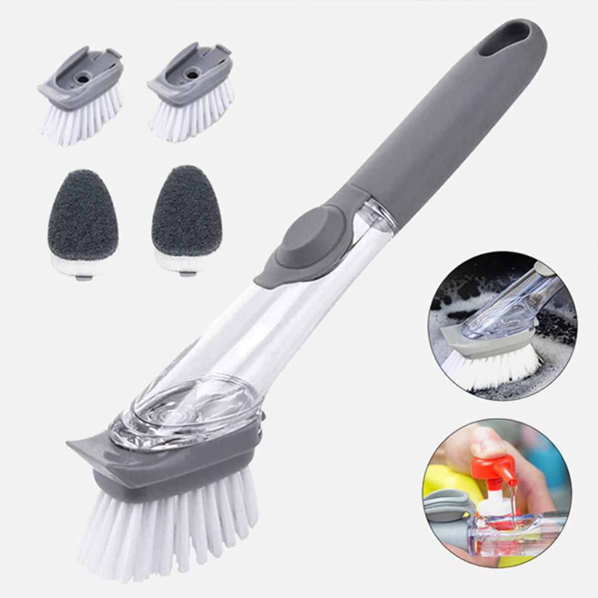 2-in-1 Soap Dispensing Dish Cleaning Brush