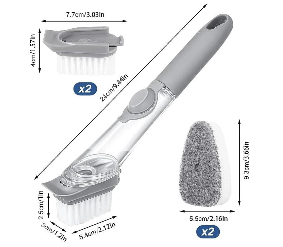 2-in-1 Soap Dispensing Dish Cleaning Brush