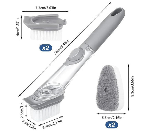 2-in-1 Soap Dispensing Dish Cleaning Brush